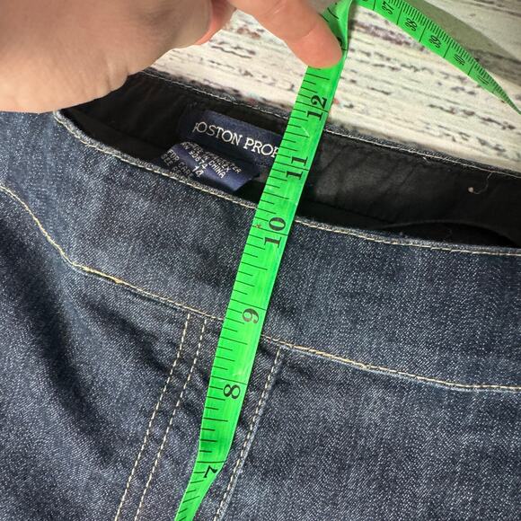 Boston Proper Flare Jeans Size 14 / Dark Wash Stretch Bootcut Pants - Picture 5 of 6